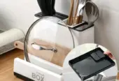 Multifunctional Kitchen Countertop Organizer Stand – Knife Holder, Cutlery Holder & Pot Li
