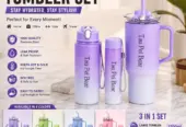 Pack of 3pcs Multicolour Tumbler Bottle set ✨