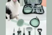 Complete Pet Grooming Kit – 2-in-1 Slicker Brush, Safety Nail Clipper & Detangling Brush S