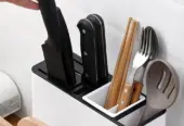 Multifunctional Kitchen Countertop Organizer Stand – Knife Holder, Cutlery Holder & Pot Li