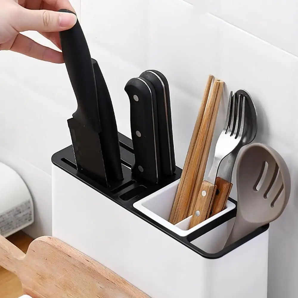 Multifunctional Kitchen Countertop Organizer Stand – Knife Holder, Cutlery Holder & Pot Li