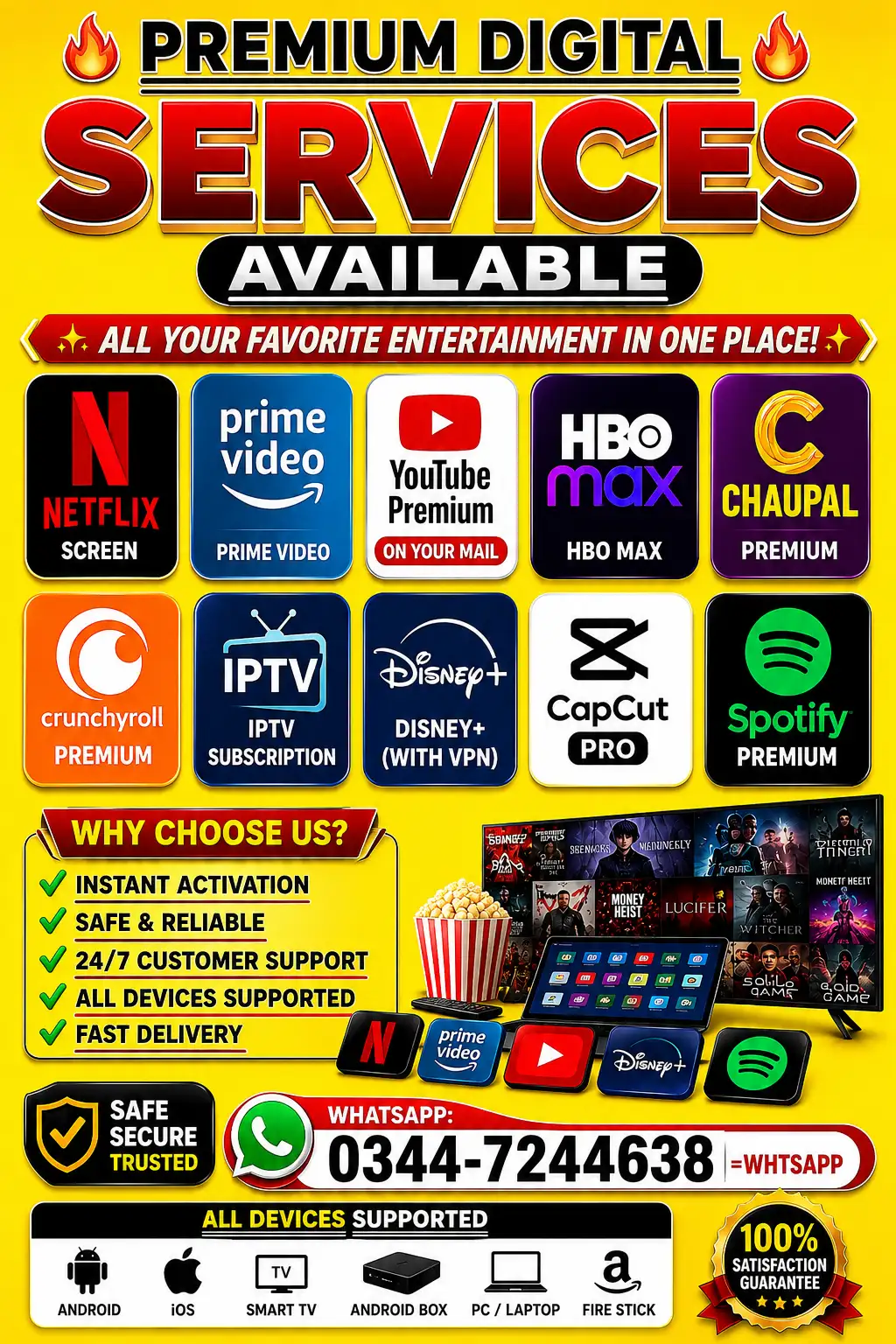 Premium IPTV | Live Sports & Entertainment | All Devices Supported 03451124391=Whtsapp