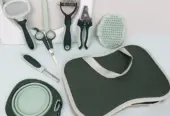 Complete Pet Grooming Kit – 2-in-1 Slicker Brush, Safety Nail Clipper & Detangling Brush S