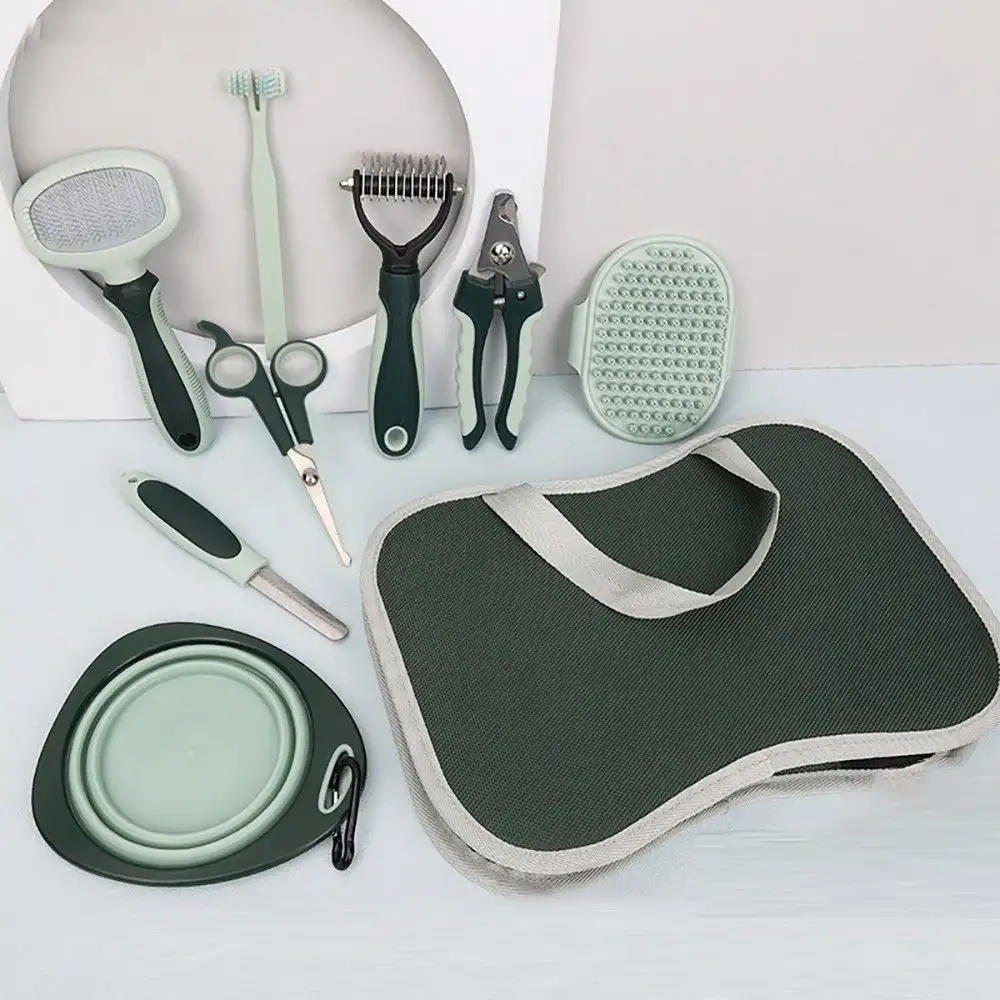 Complete Pet Grooming Kit – 2-in-1 Slicker Brush, Safety Nail Clipper & Detangling Brush S