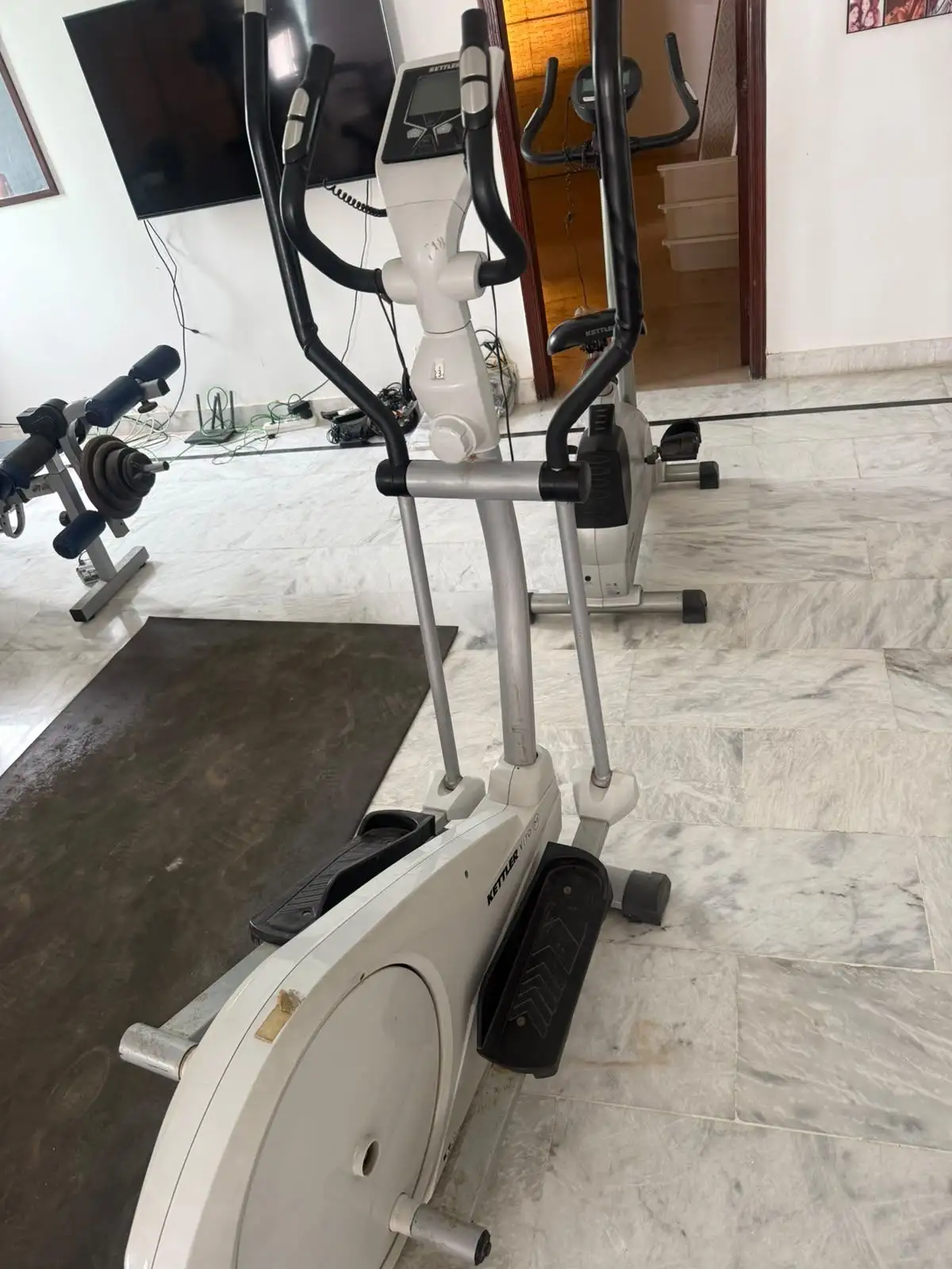Gym all machines , stands and weights / plates and dumbells 4. 5lacs( Kettler machines)