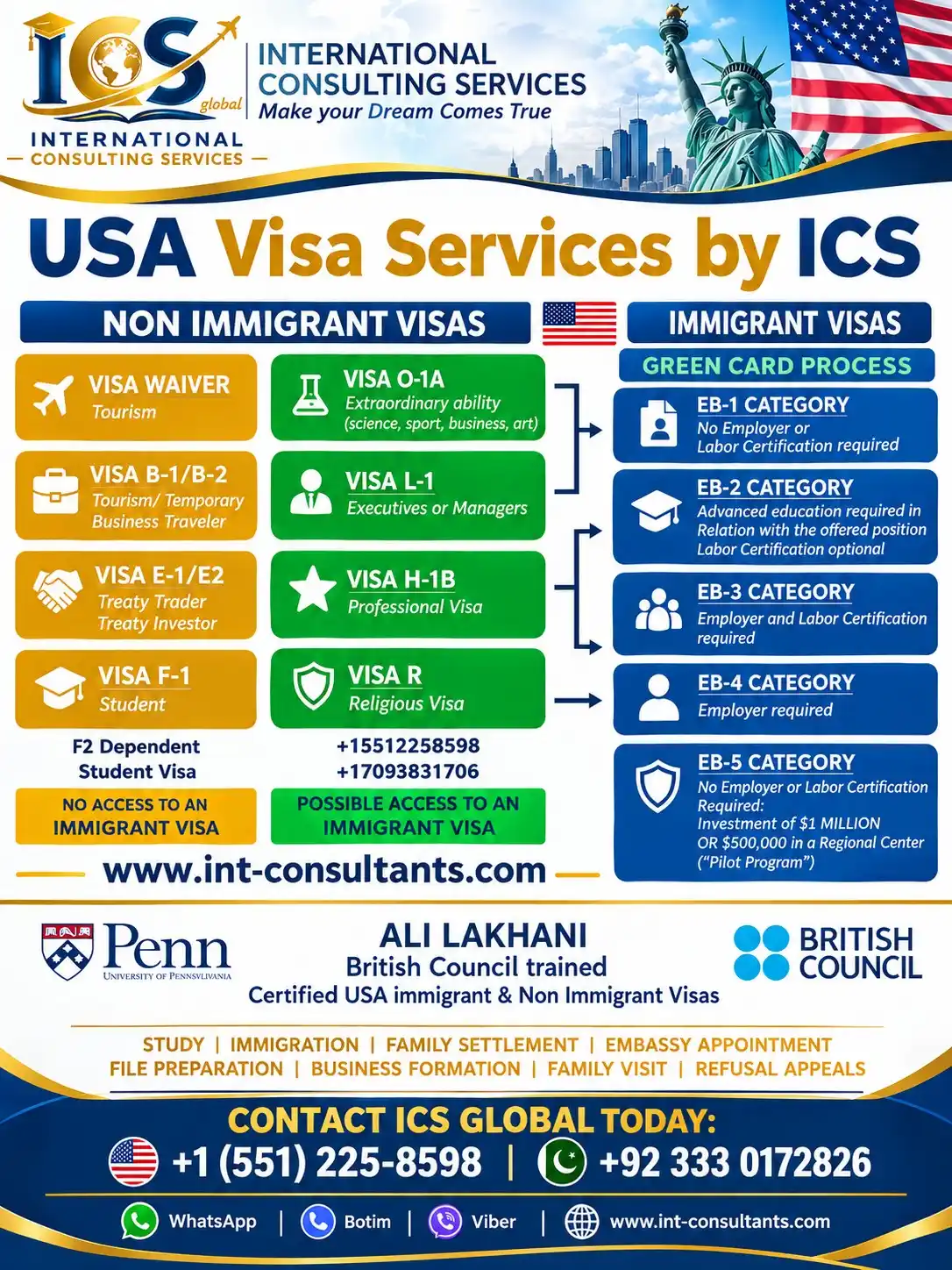 USA Visa & Immigration Services – ICS Globa